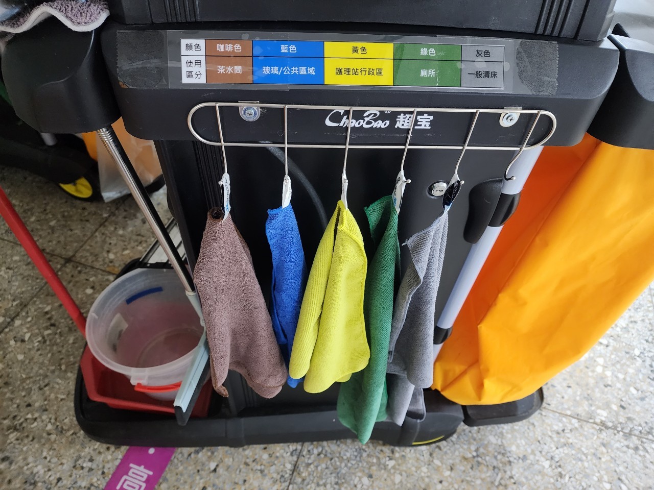 醫院清潔抹布顏色管理